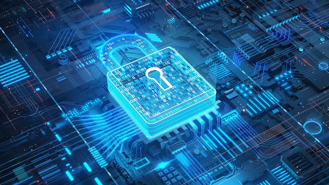 a blue colored padlock