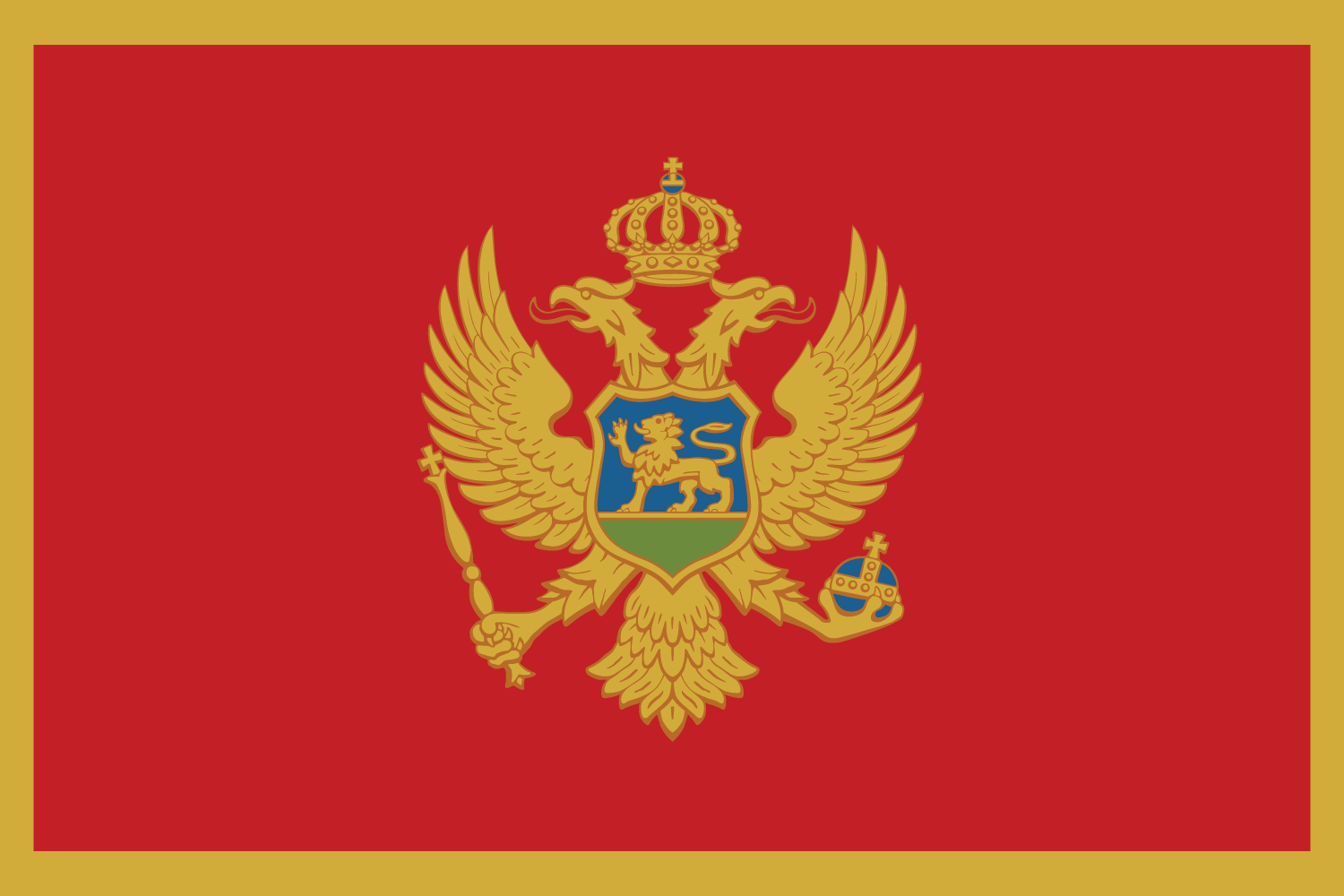 Flag of montenegro