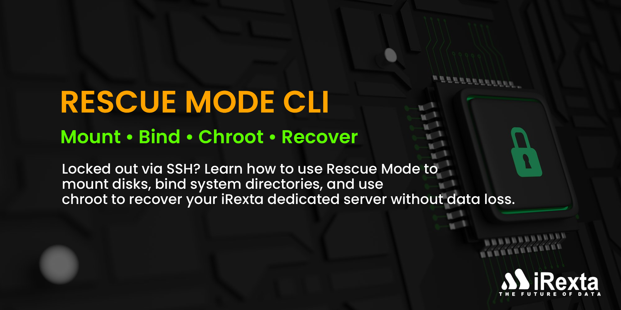 rescue mode options for mounting and chroot recovery processes.